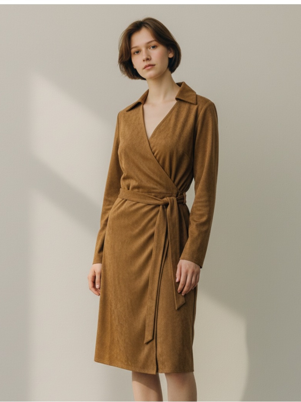 Brooks Brothers Wrap Dress, Medium, Brown